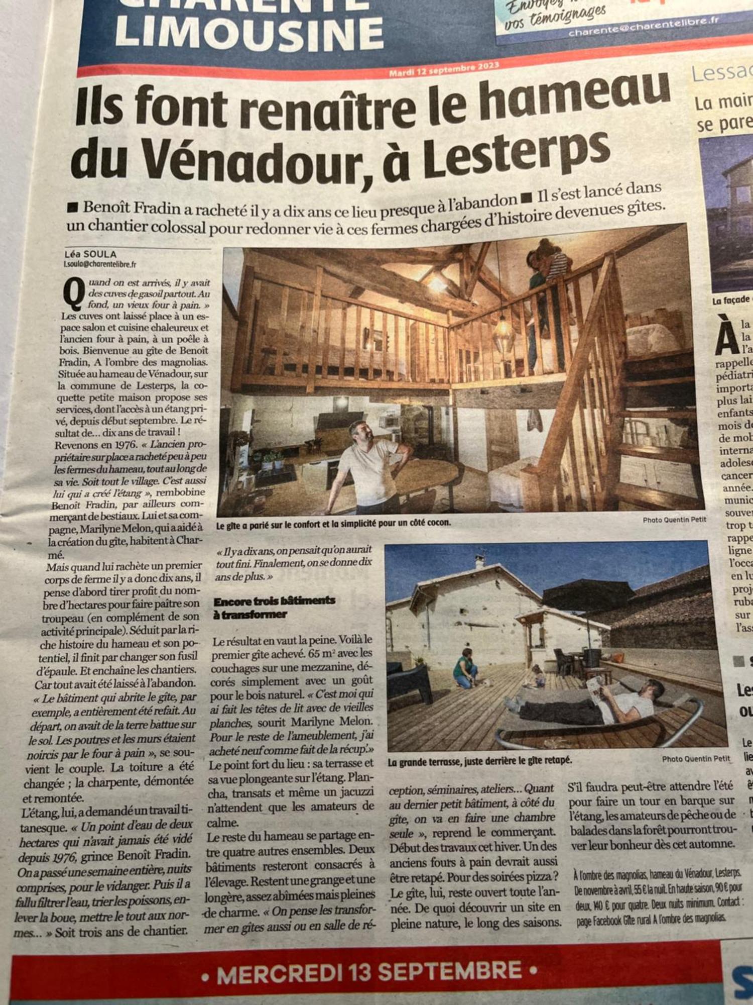 Lesterps Gite A L'Ombre Des Magnolias מראה חיצוני תמונה